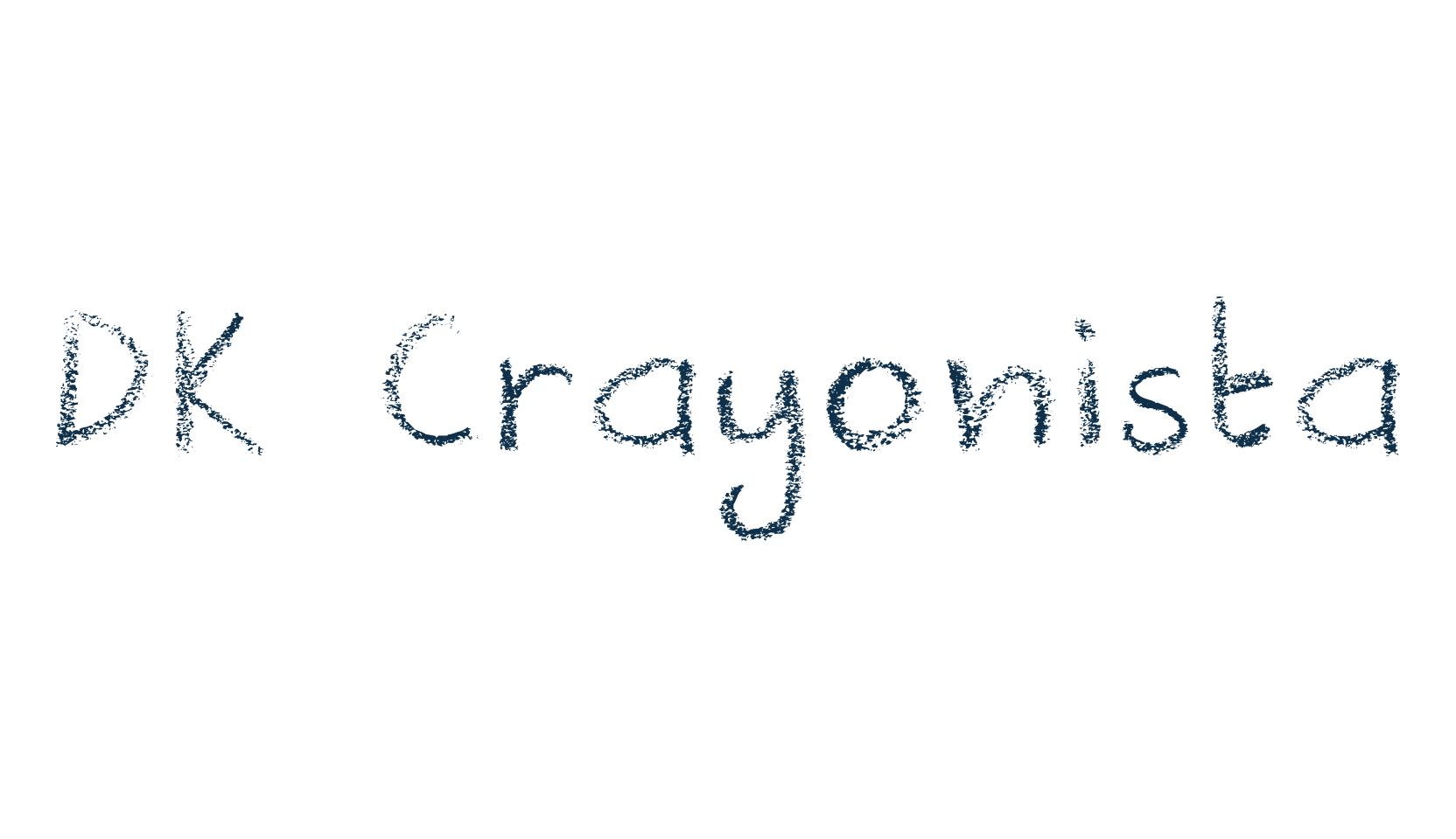 DK Crayonista, handwriting font preview