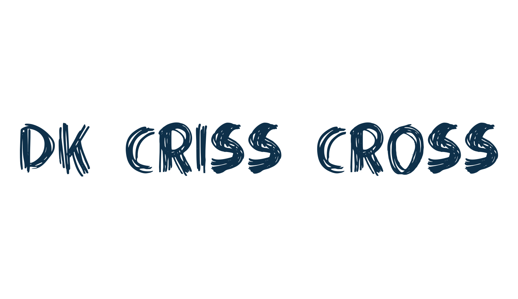 DK Criss Cross, script trash fancy decorative calligraphy font preview