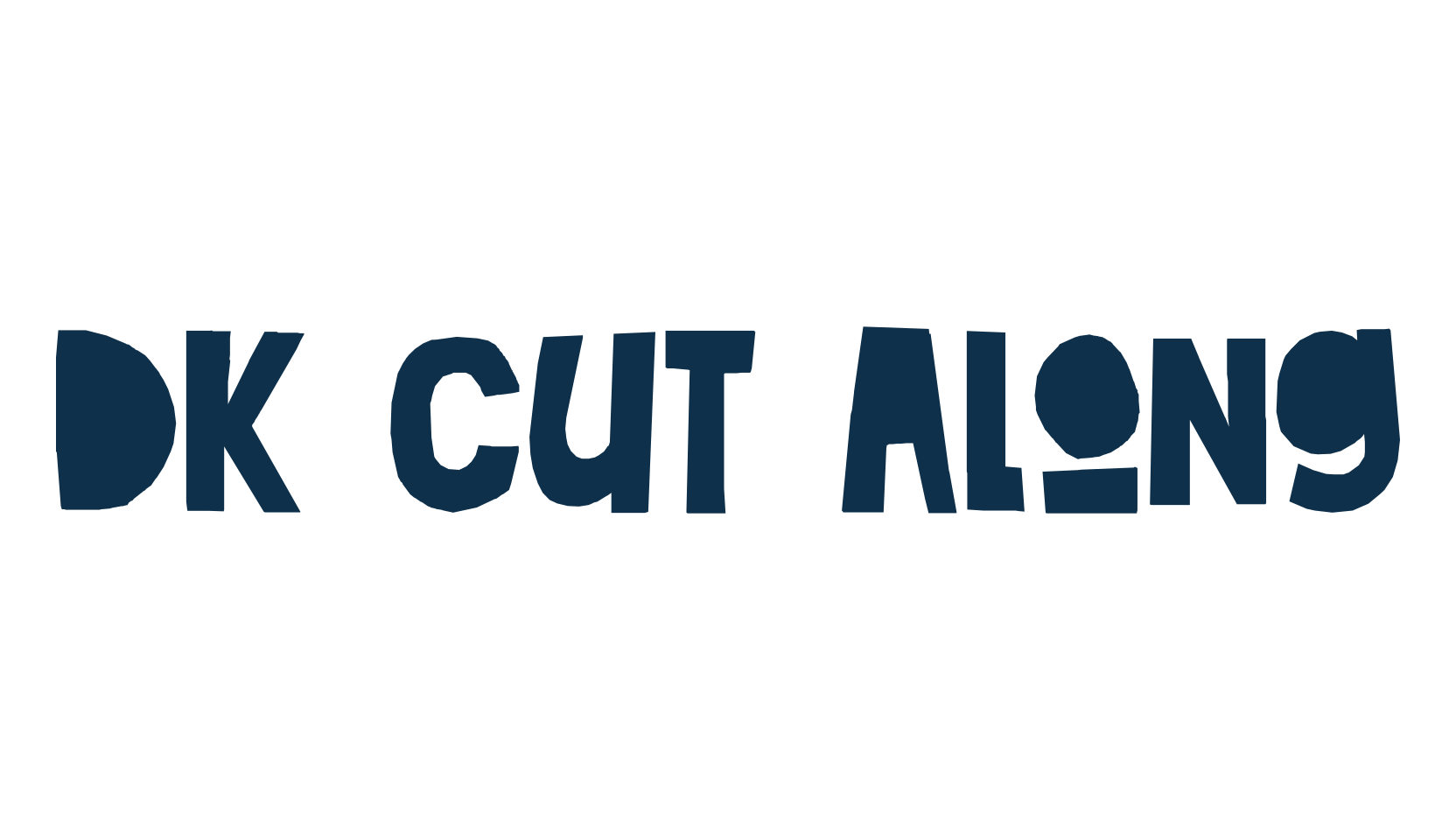 DK Cut Along, display market font preview