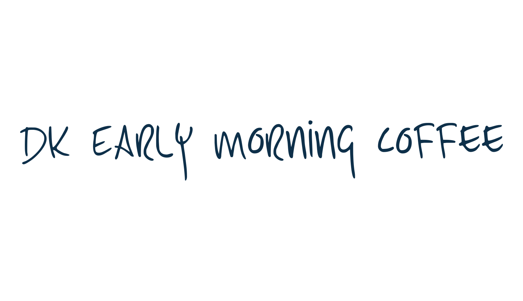 DK Early Morning Coffee, script handwritten fancy decorative calligraphy font preview