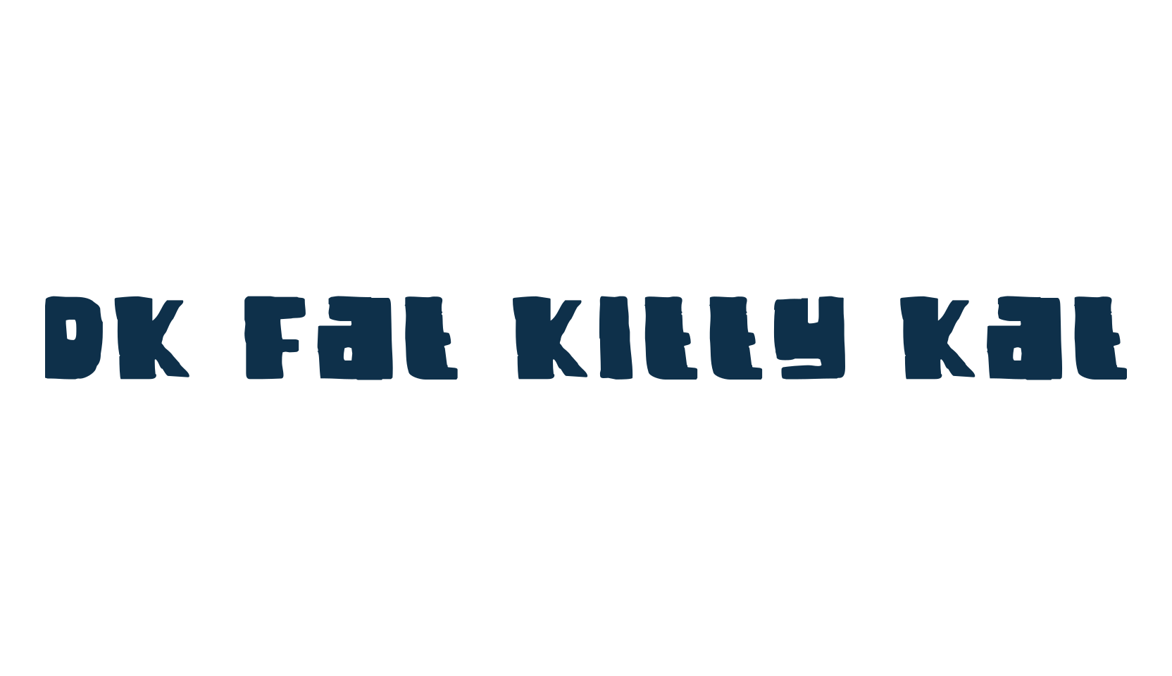 DK Fat Kitty Kat, fancy cartoon decorative font preview