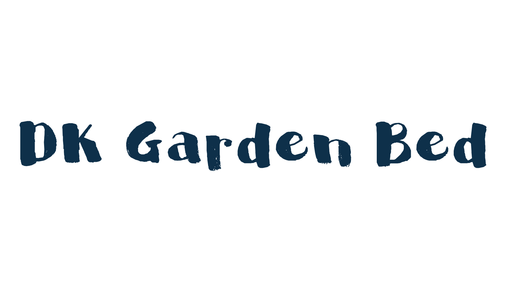 DK Garden Bed, brush font preview