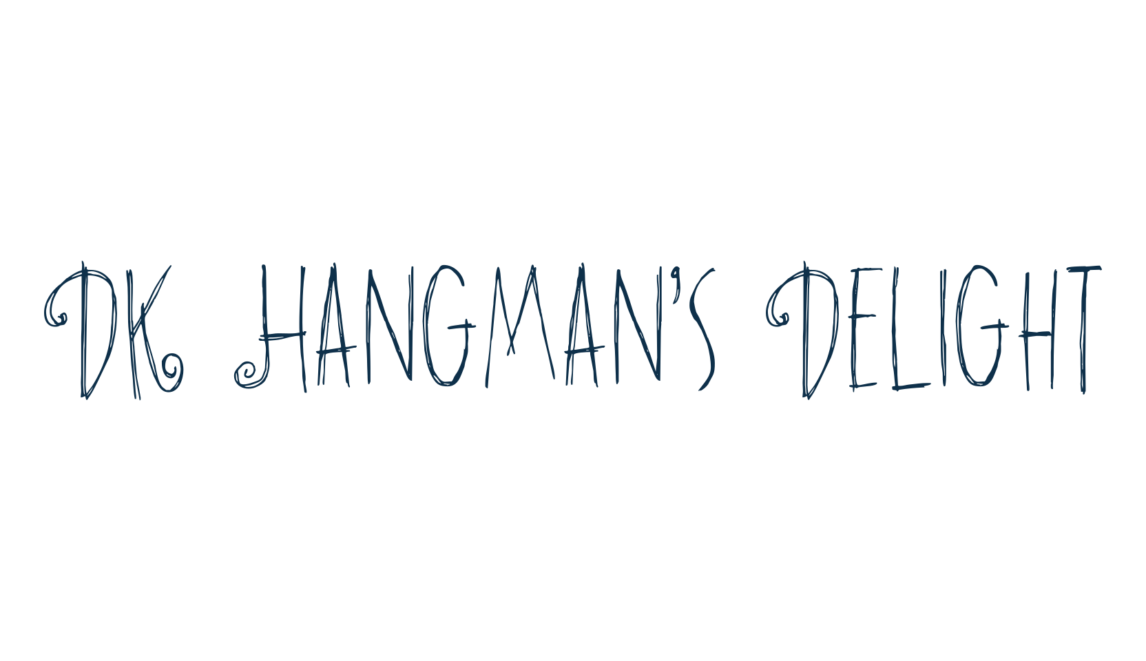 DK Hangman's Delight, fancy various decorative script calligraphy font preview