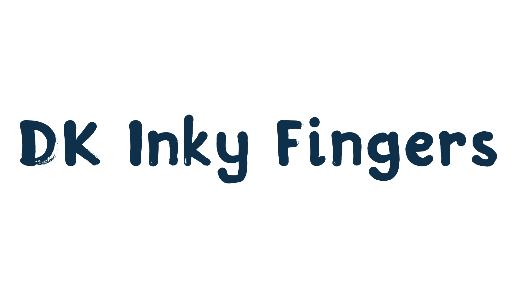 DK Inky Fingers, script handwritten fancy decorative calligraphy font preview