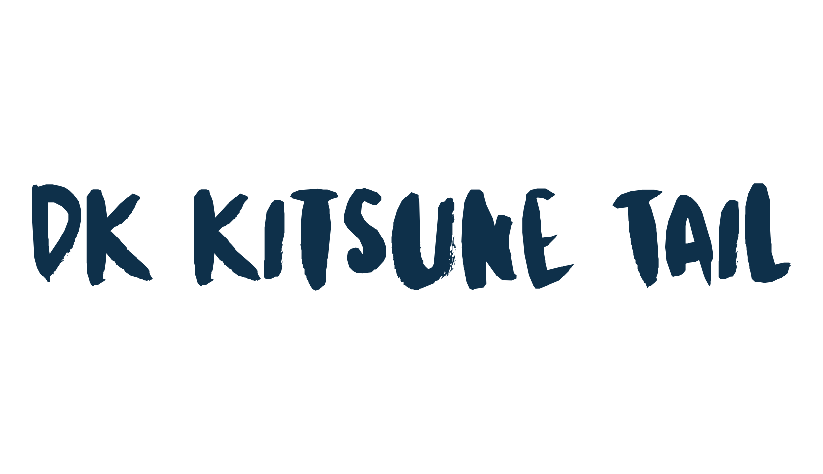 DK Kitsune Tail, script brush fancy decorative calligraphy font preview