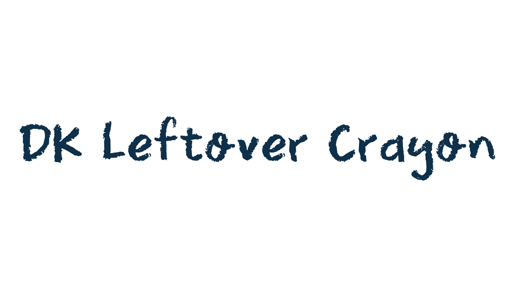 DK Leftover Crayon, script handwritten fancy decorative calligraphy font preview
