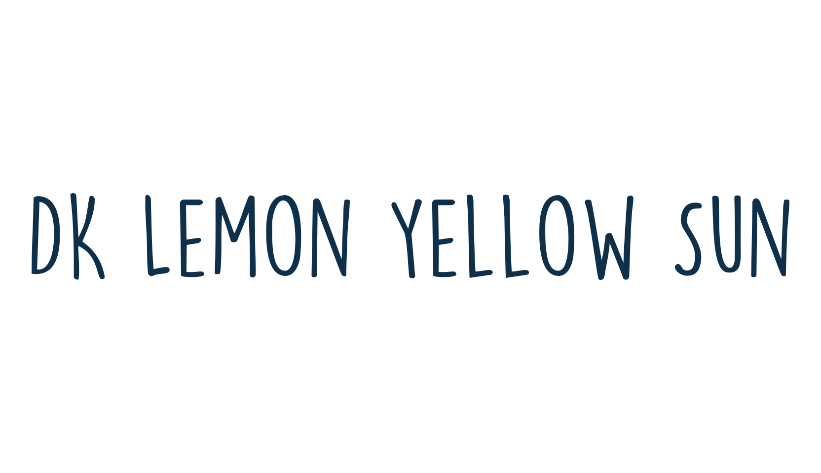 DK Lemon Yellow Sun, handwriting font preview