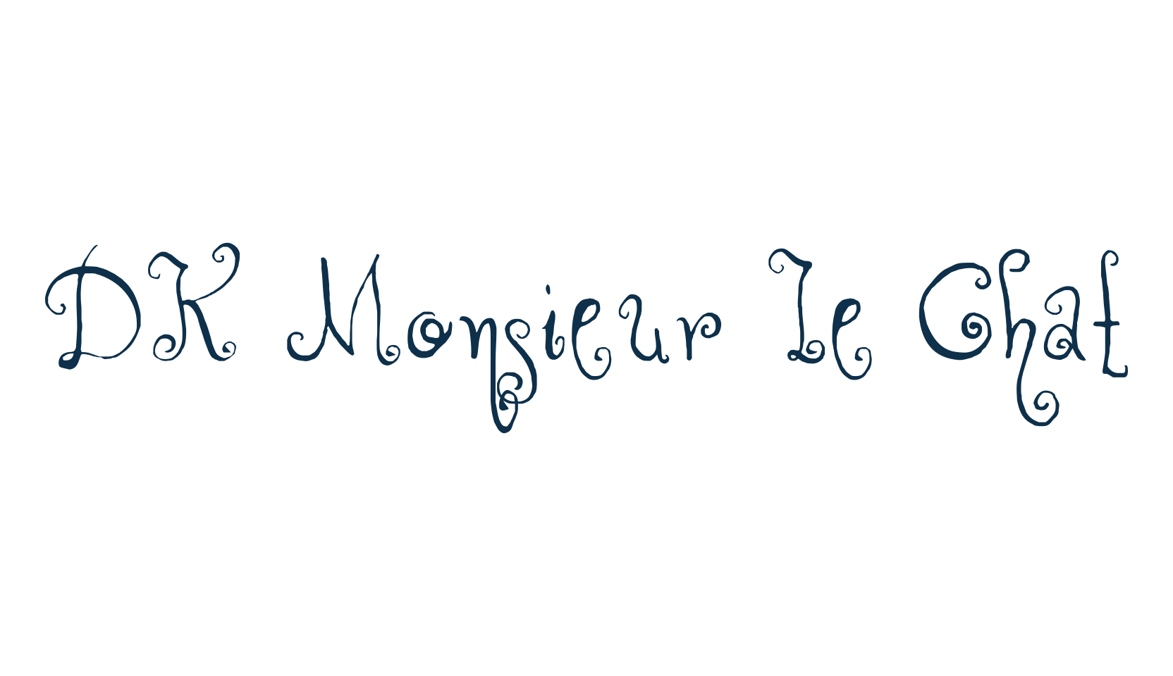 DK Monsieur Le Chat, curly font preview