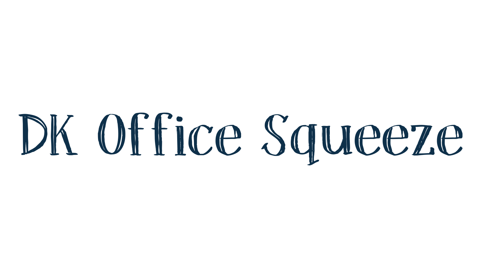 DK Office Squeeze, fancy cartoon decorative font preview