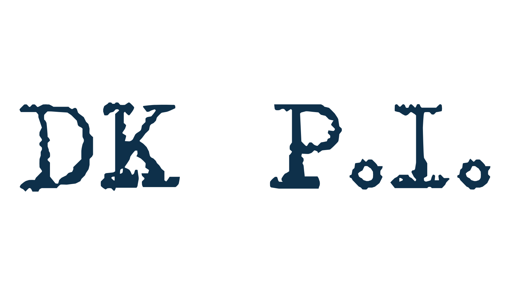 DK P.I., fancy typewriter decorative font preview