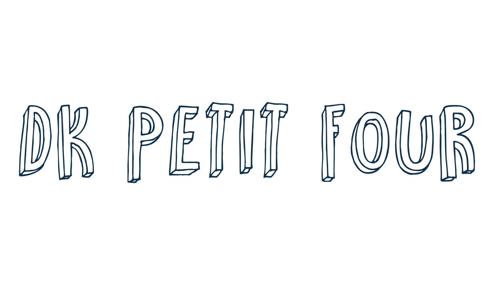 DK Petit Four, fancy cartoon decorative font preview