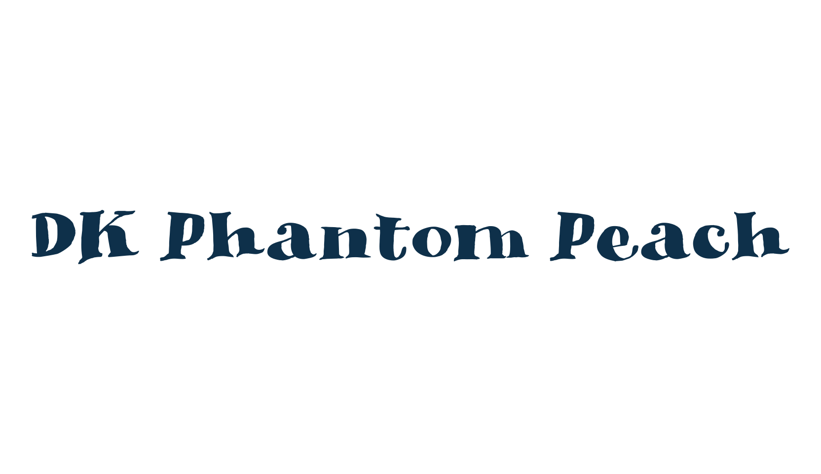DK Phantom Peach, fancy cartoon decorative font preview