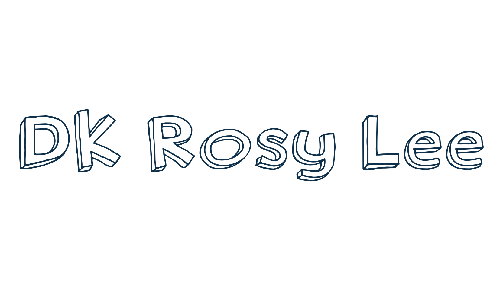 DK Rosy Lee, fancy cartoon decorative font preview