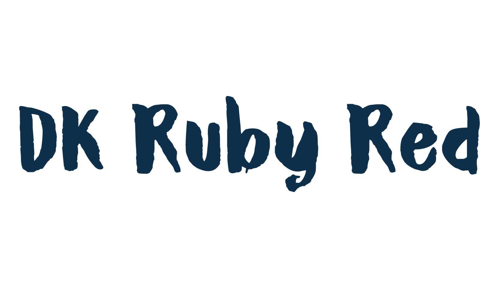 DK Ruby Red, script brush fancy decorative calligraphy font preview