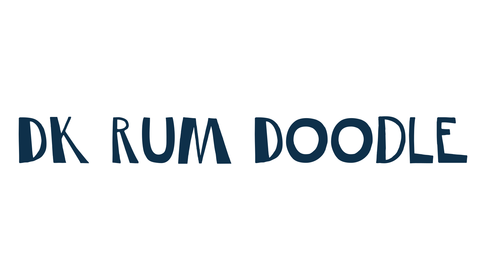 DK Rum Doodle, fancy decorative font preview
