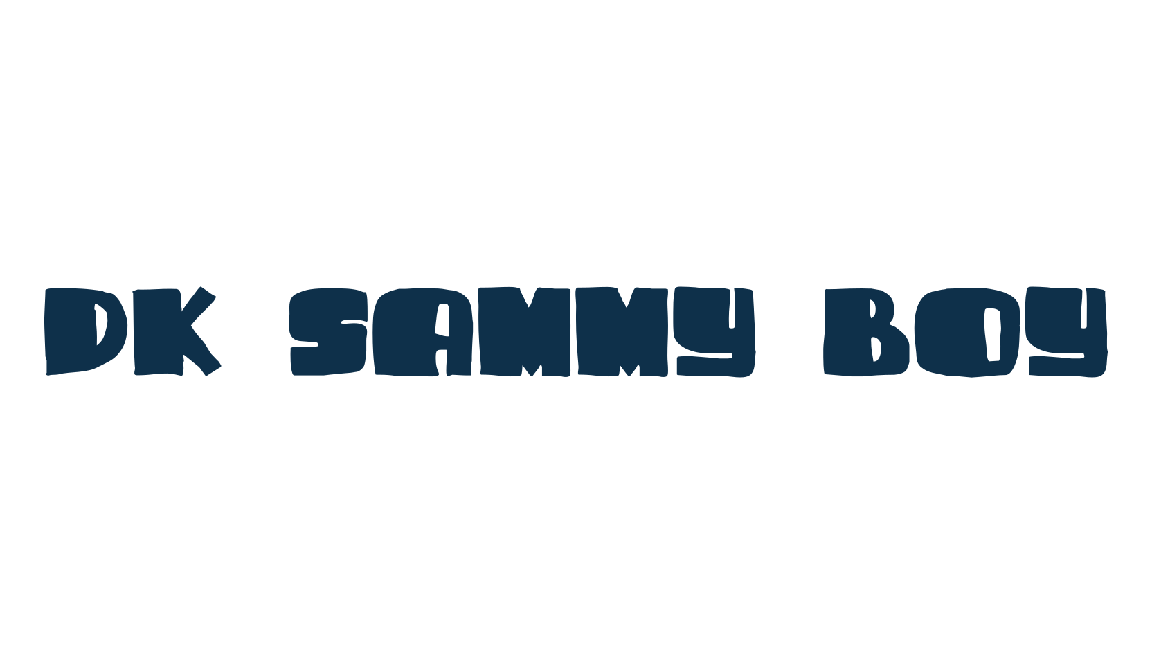 DK Sammy Boy, fancy cartoon decorative font preview