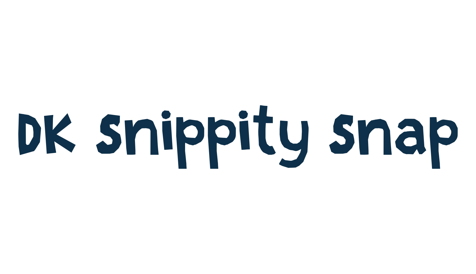 DK Snippity Snap, fancy decorative font preview