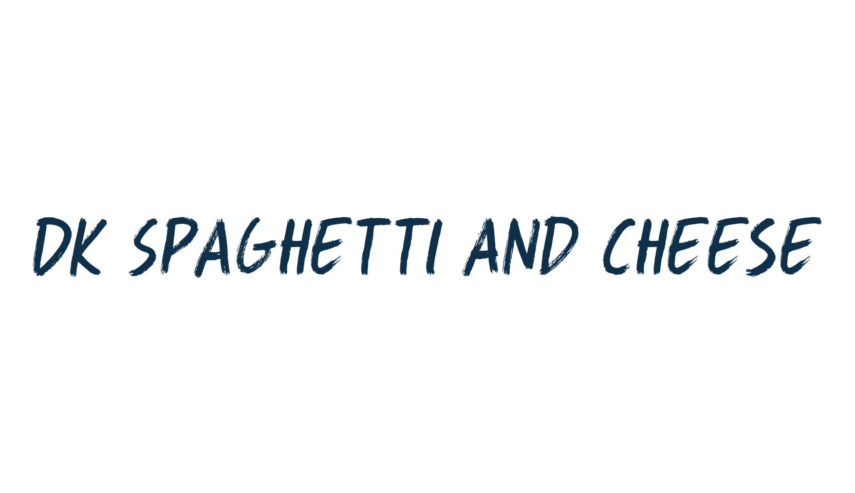 DK Spaghetti And Cheese, brush font preview