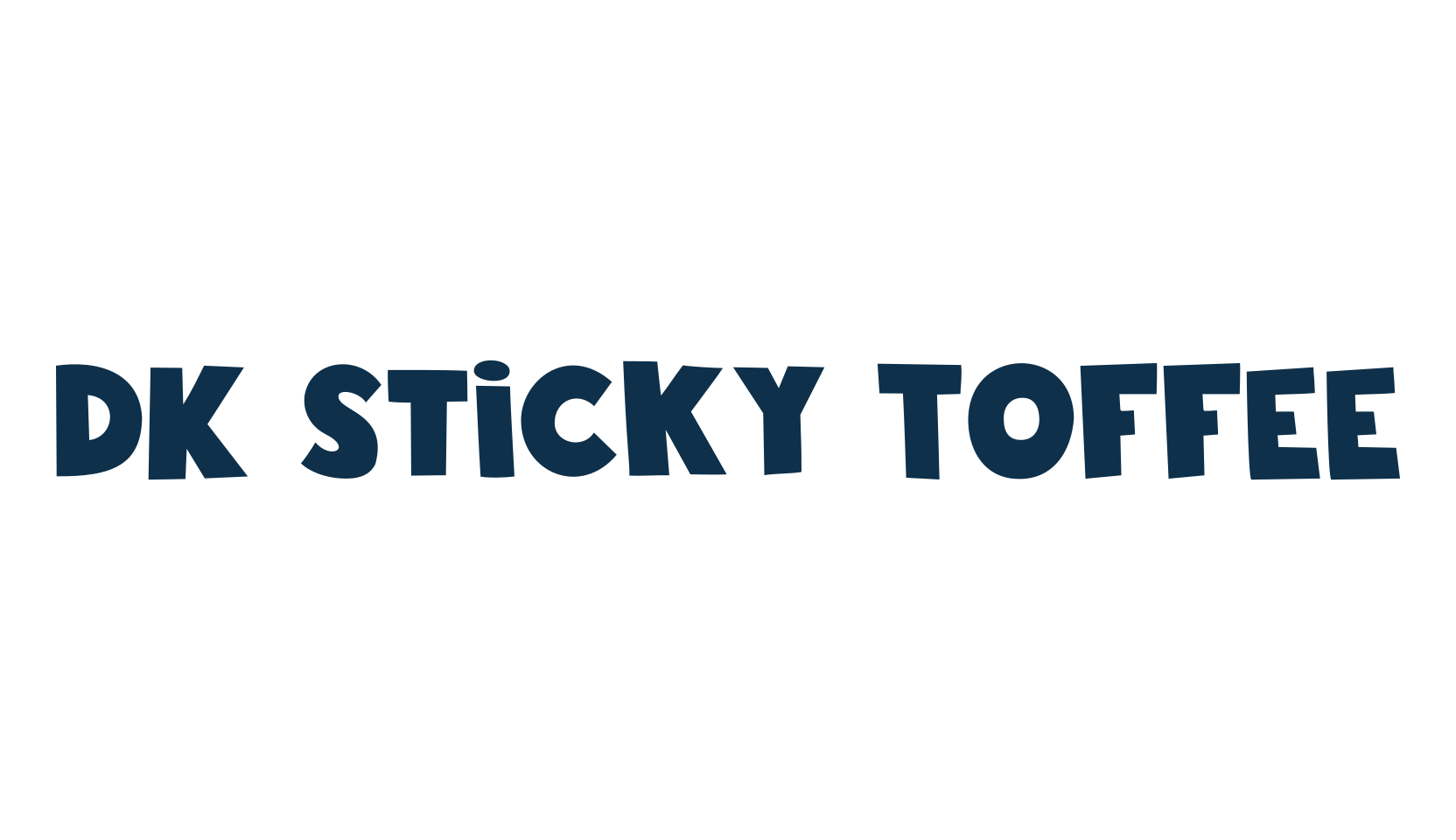 DK Sticky Toffee, fancy cartoon decorative font preview