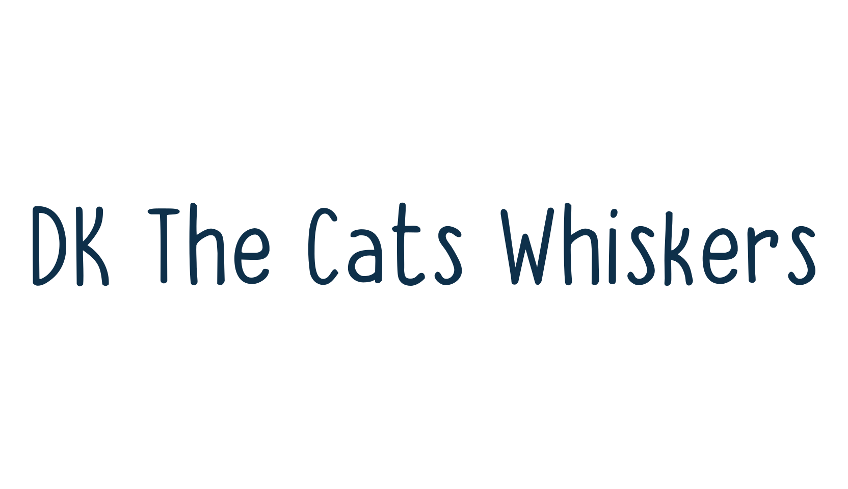 DK The Cats Whiskers, fancy cartoon decorative comic font preview