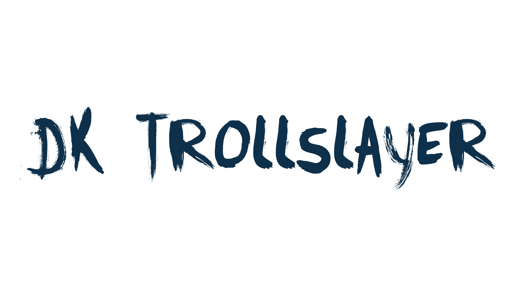 DK Trollslayer, script brush fancy decorative calligraphy font preview