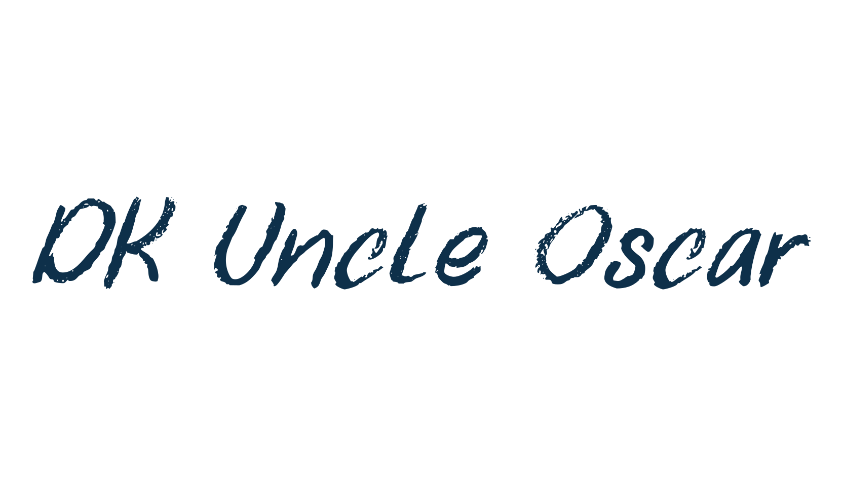 DK Uncle Oscar, handwriting font preview