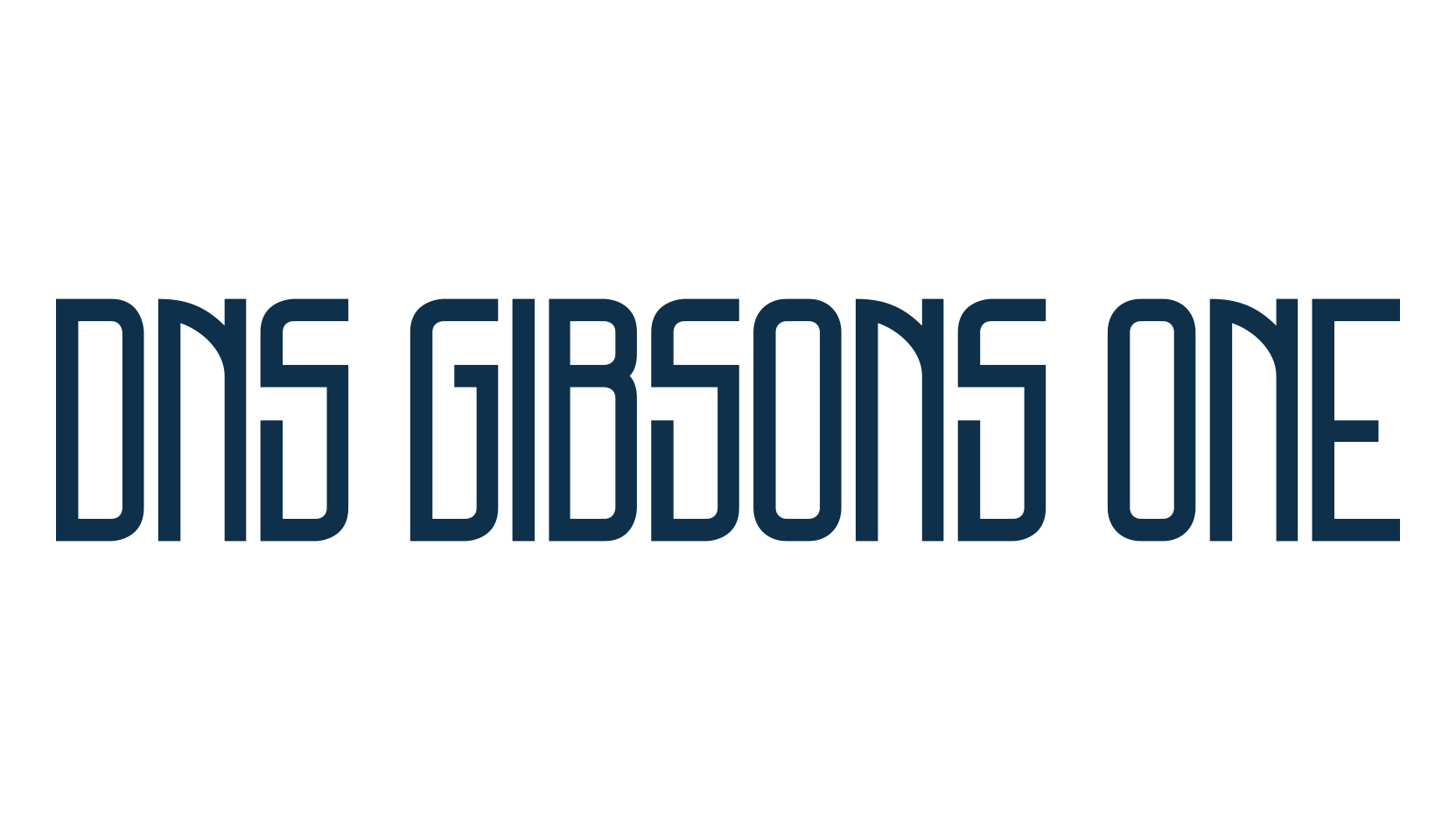 DNS Gibsons One, fancy retro decorative font preview