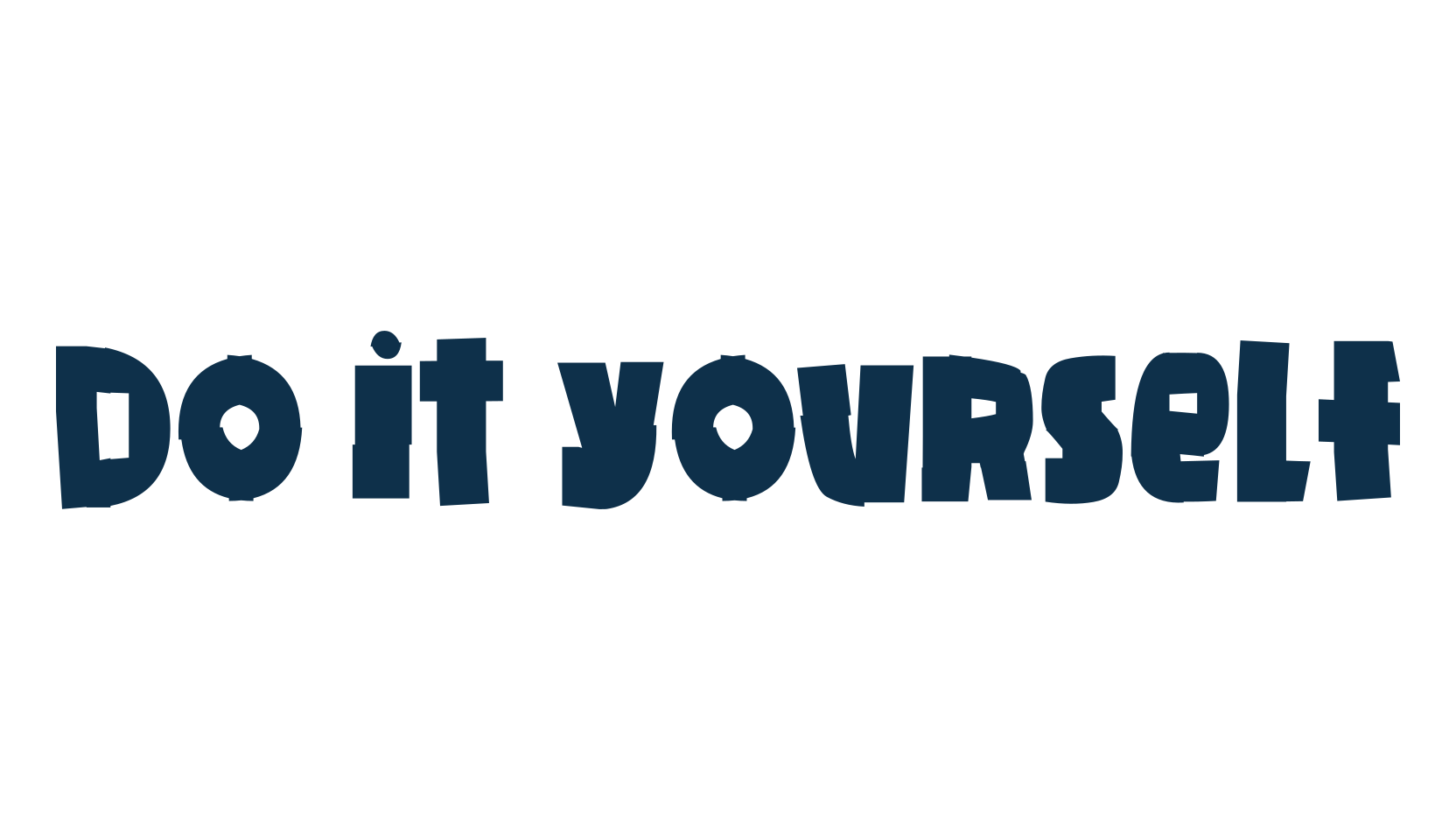 Do it yourself, fancy cartoon decorative font preview
