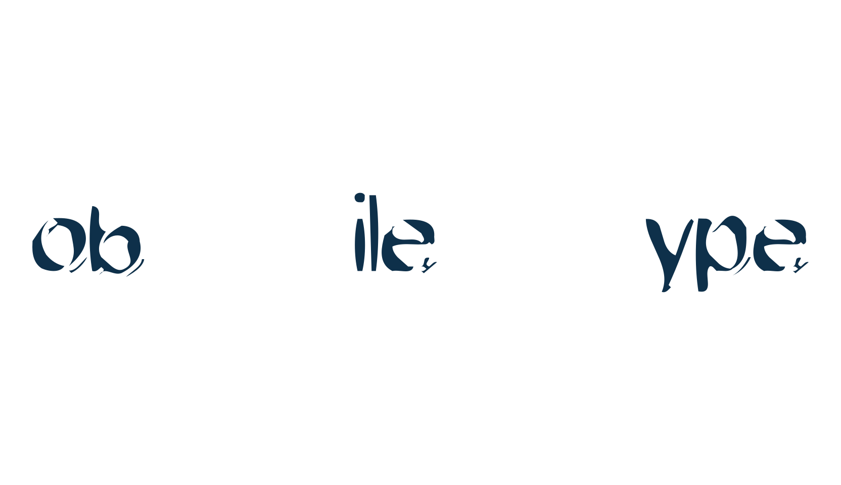 Dob File Type, distorted font preview