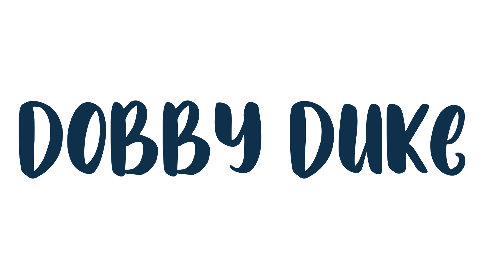 Dobby Duke, fancy cartoon decorative font preview