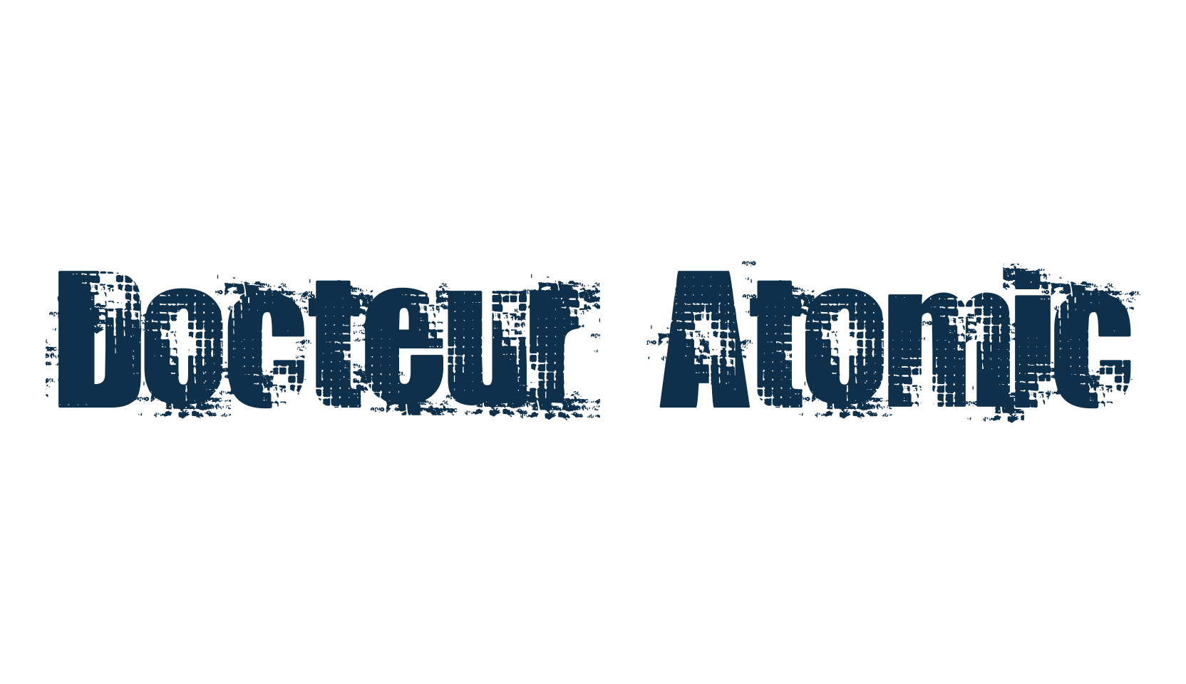 Docteur Atomic, fancy distorted decorative font preview