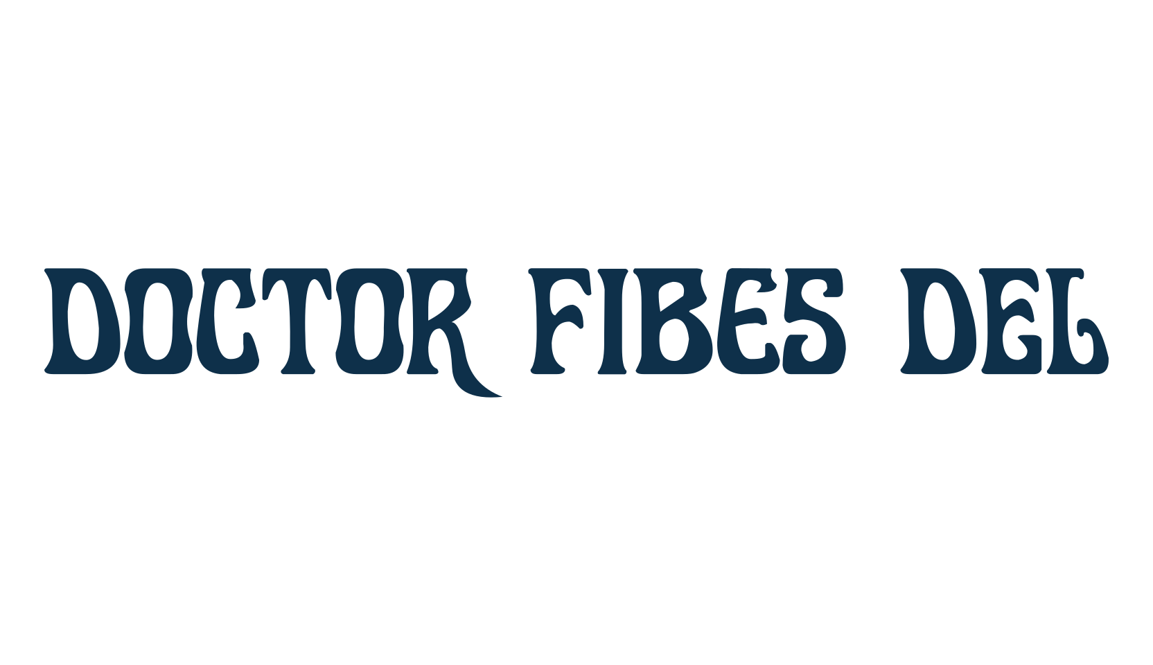 Doctor Fibes DEL, fancy retro decorative font preview
