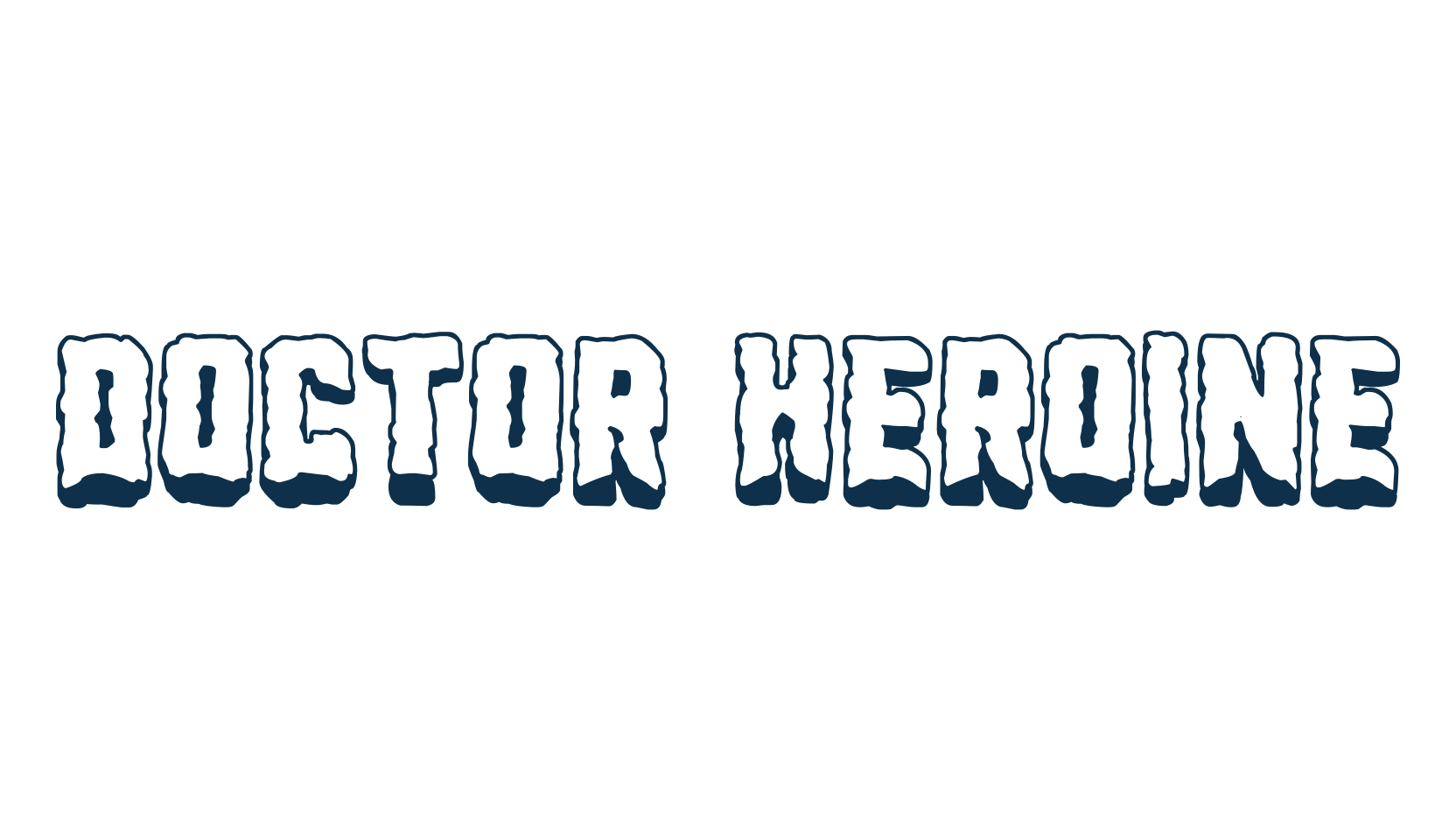 Doctor Heroine, fancy eroded decorative font preview