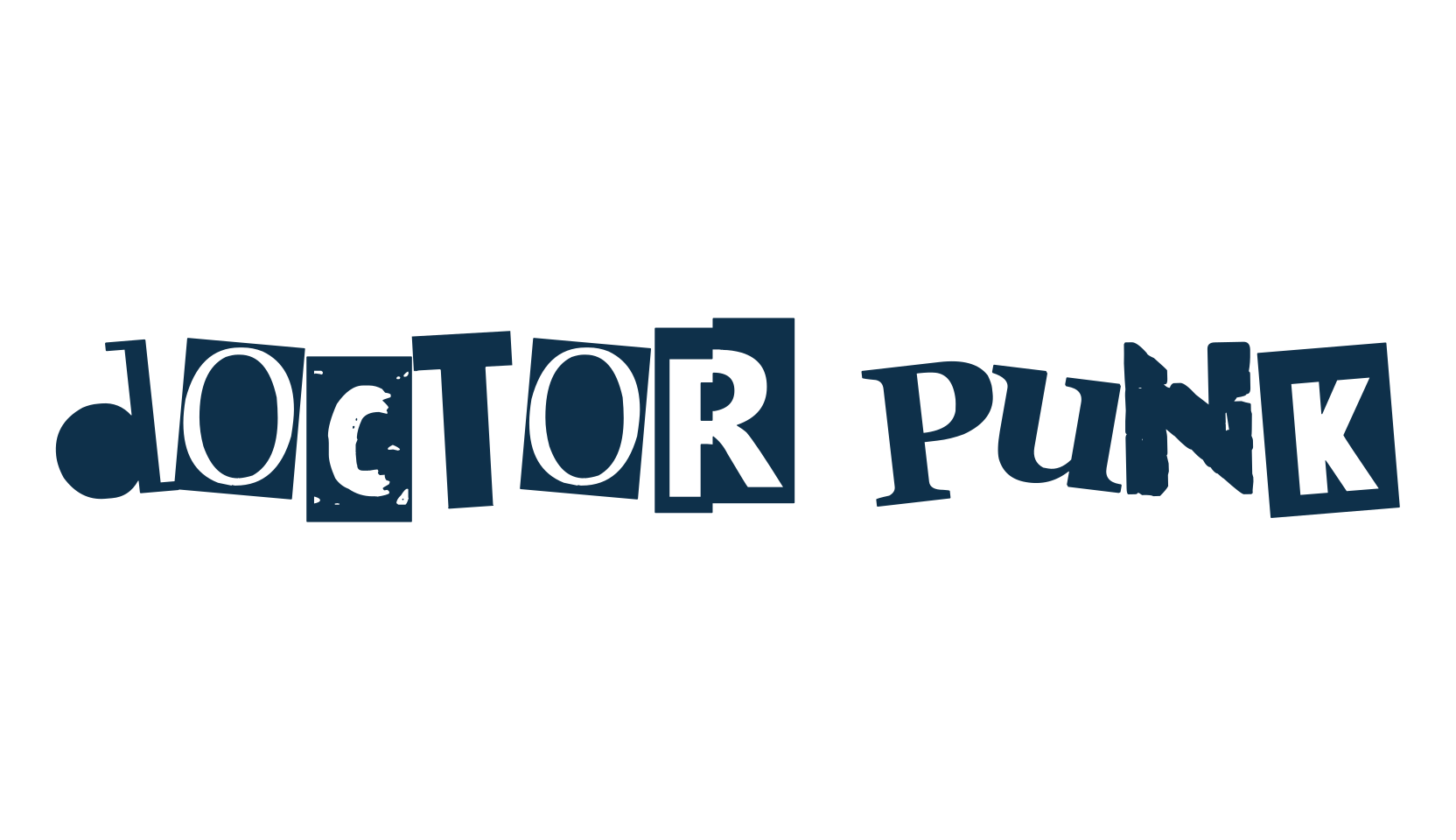 Doctor Punk, distorted font preview