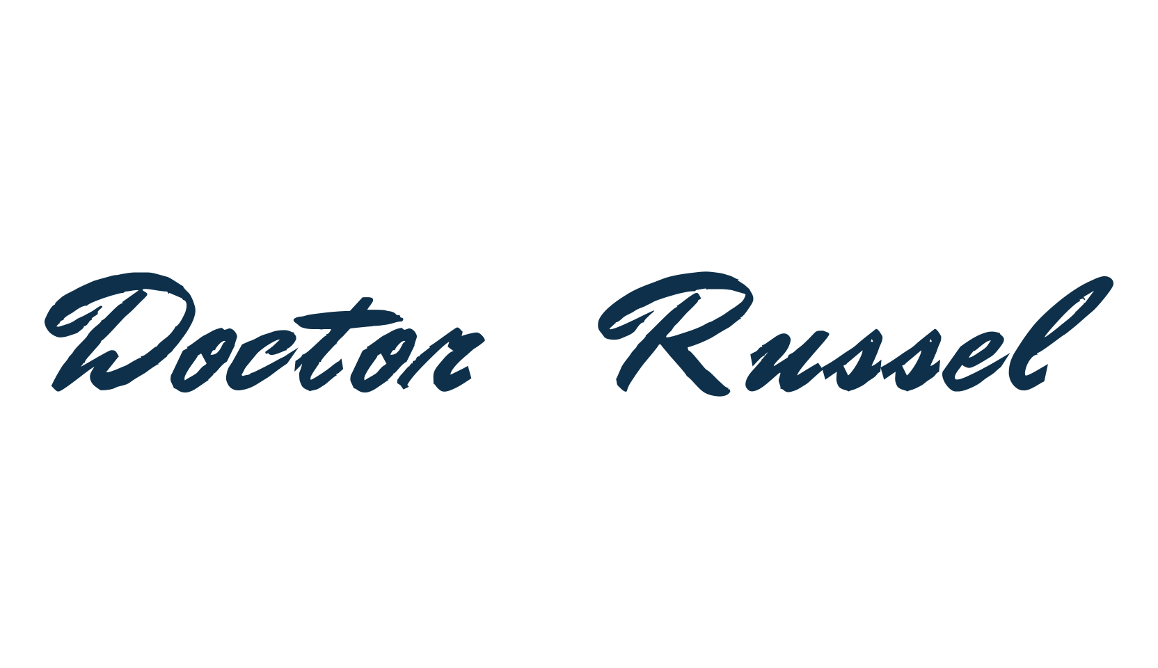 Doctor Russel, script handwritten fancy decorative calligraphy font preview