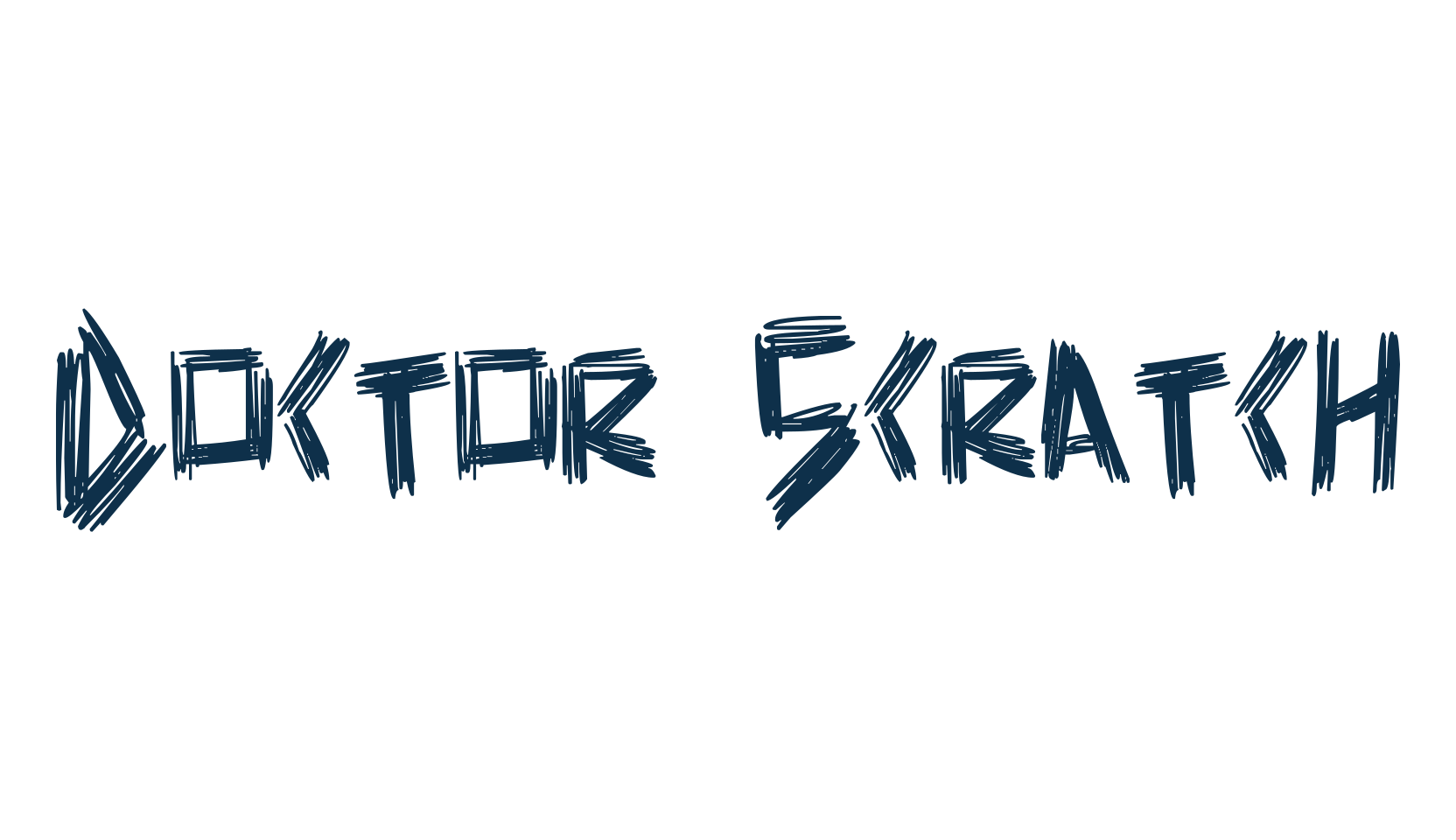 Doctor Scratch, fancy various decorative font preview
