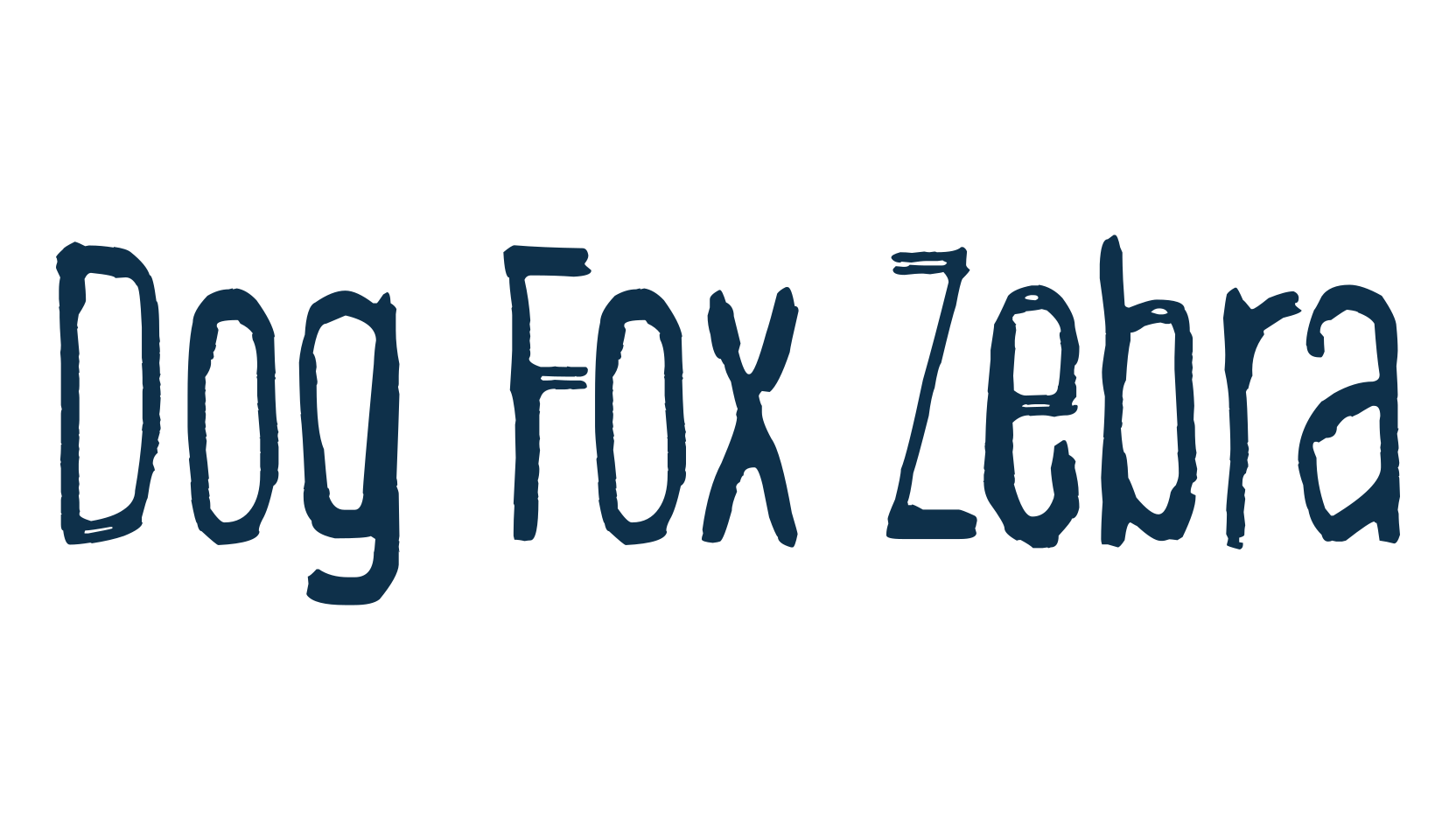 Dog Fox Zebra, fancy eroded decorative font preview