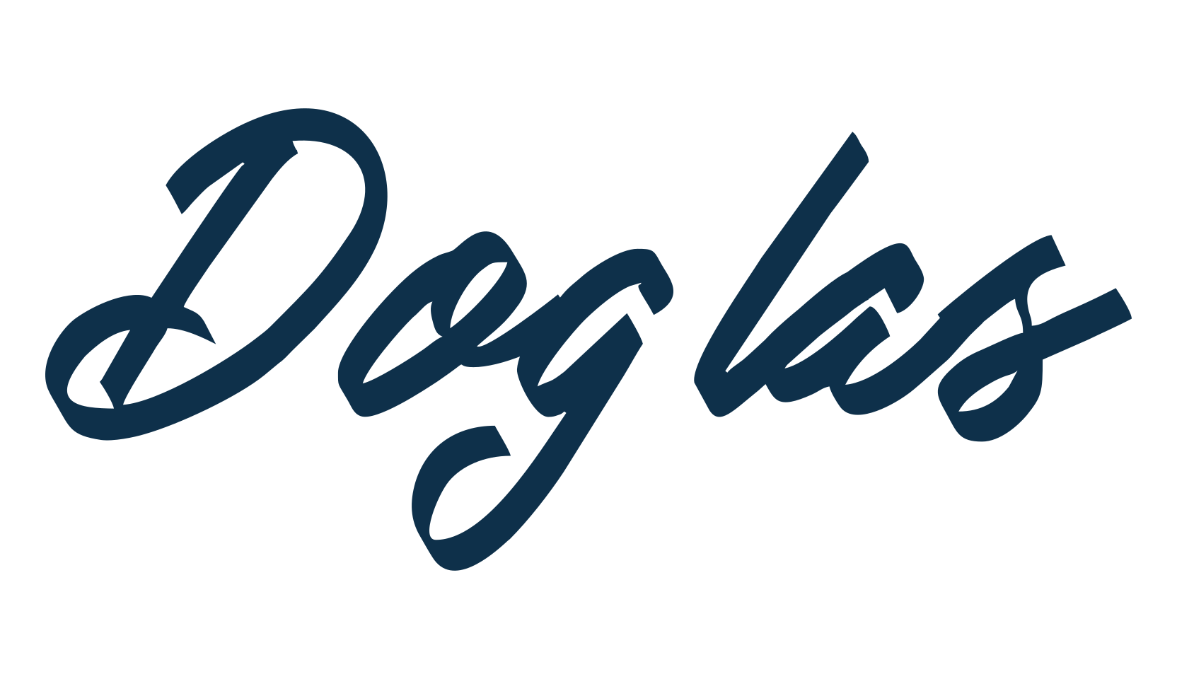 Doglas, script handwritten fancy decorative calligraphy font preview
