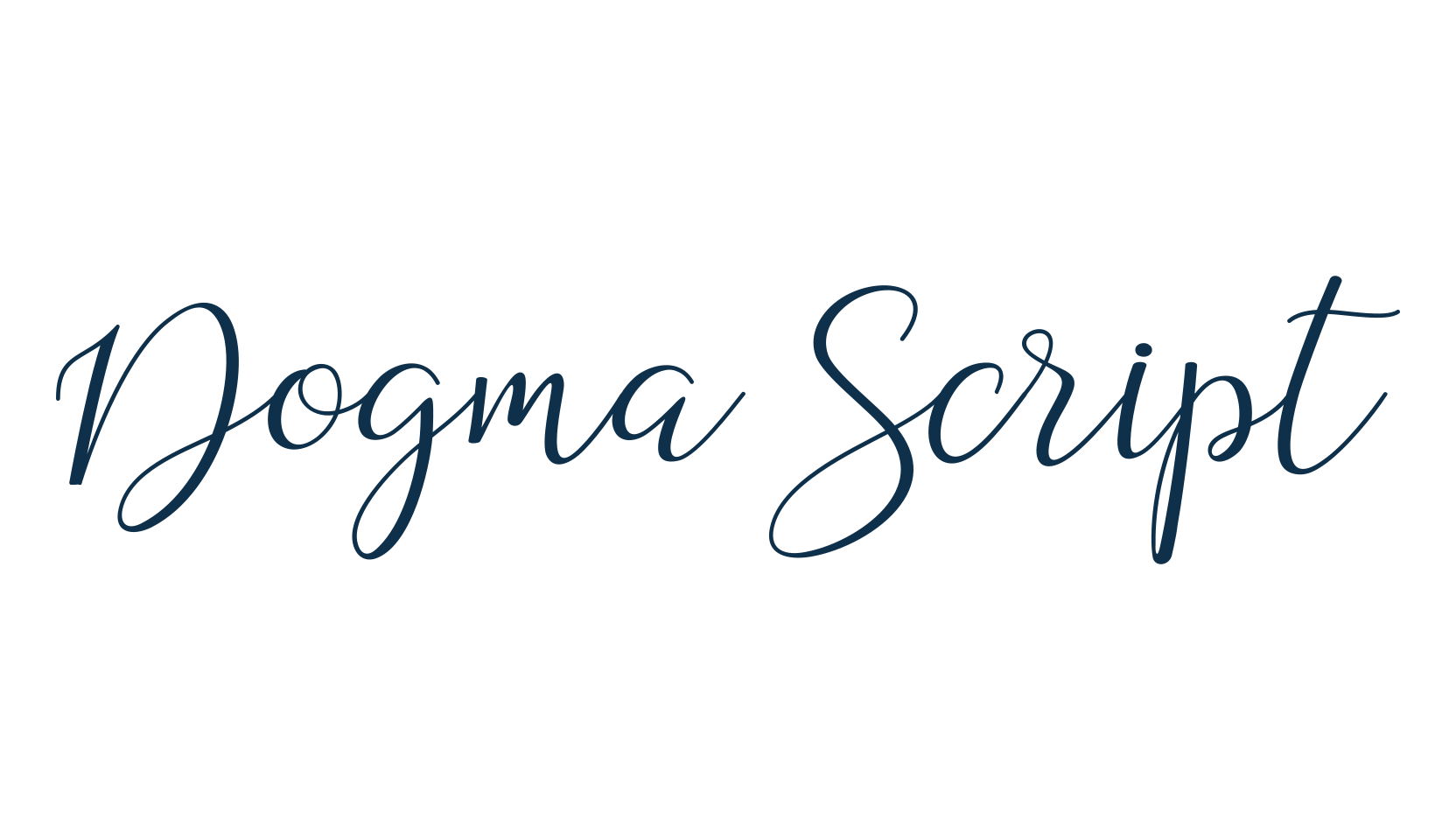 Dogma Script, script calligraphy fancy decorative font preview