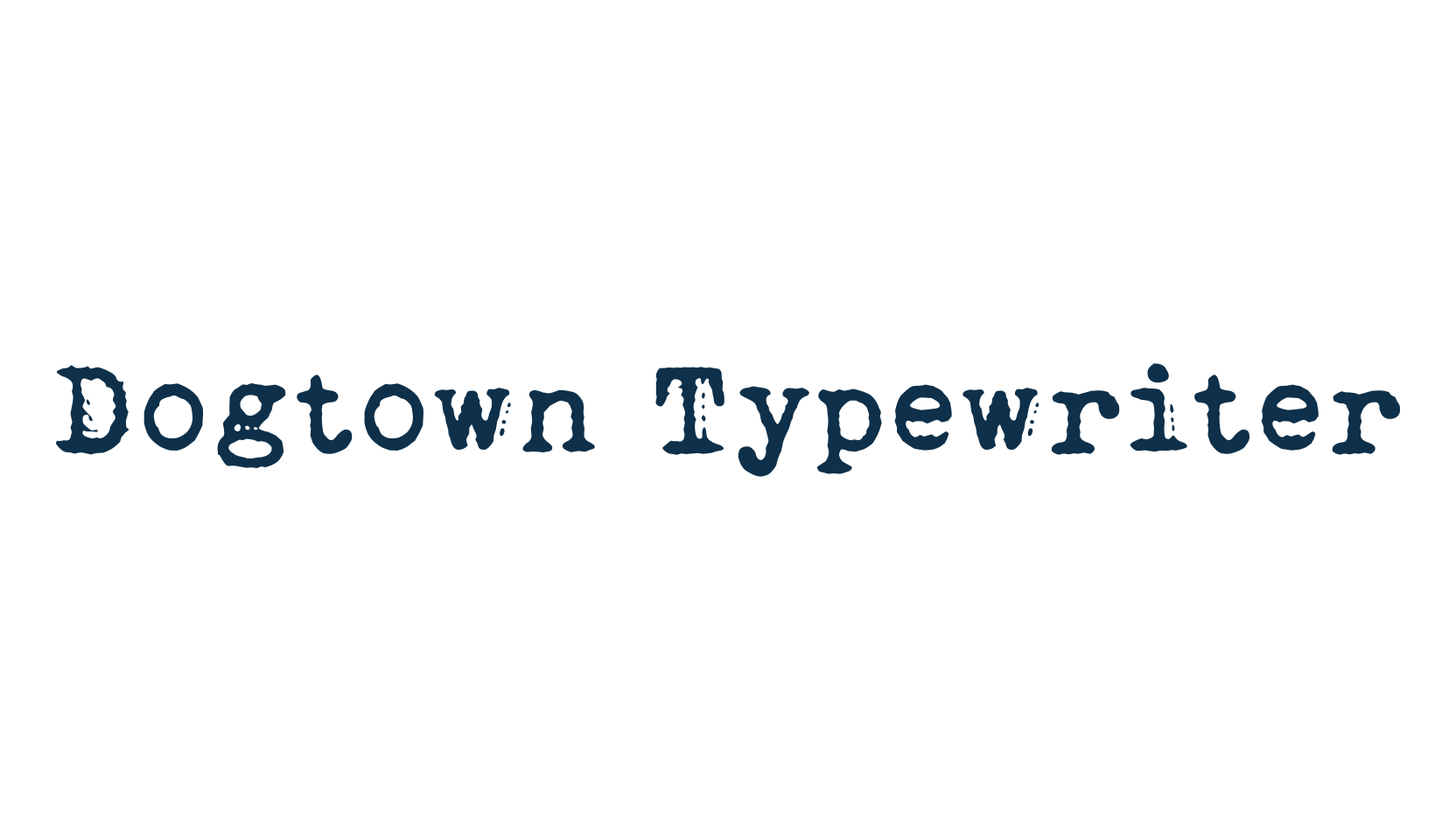 Dogtown Typewriter, typewriter font preview