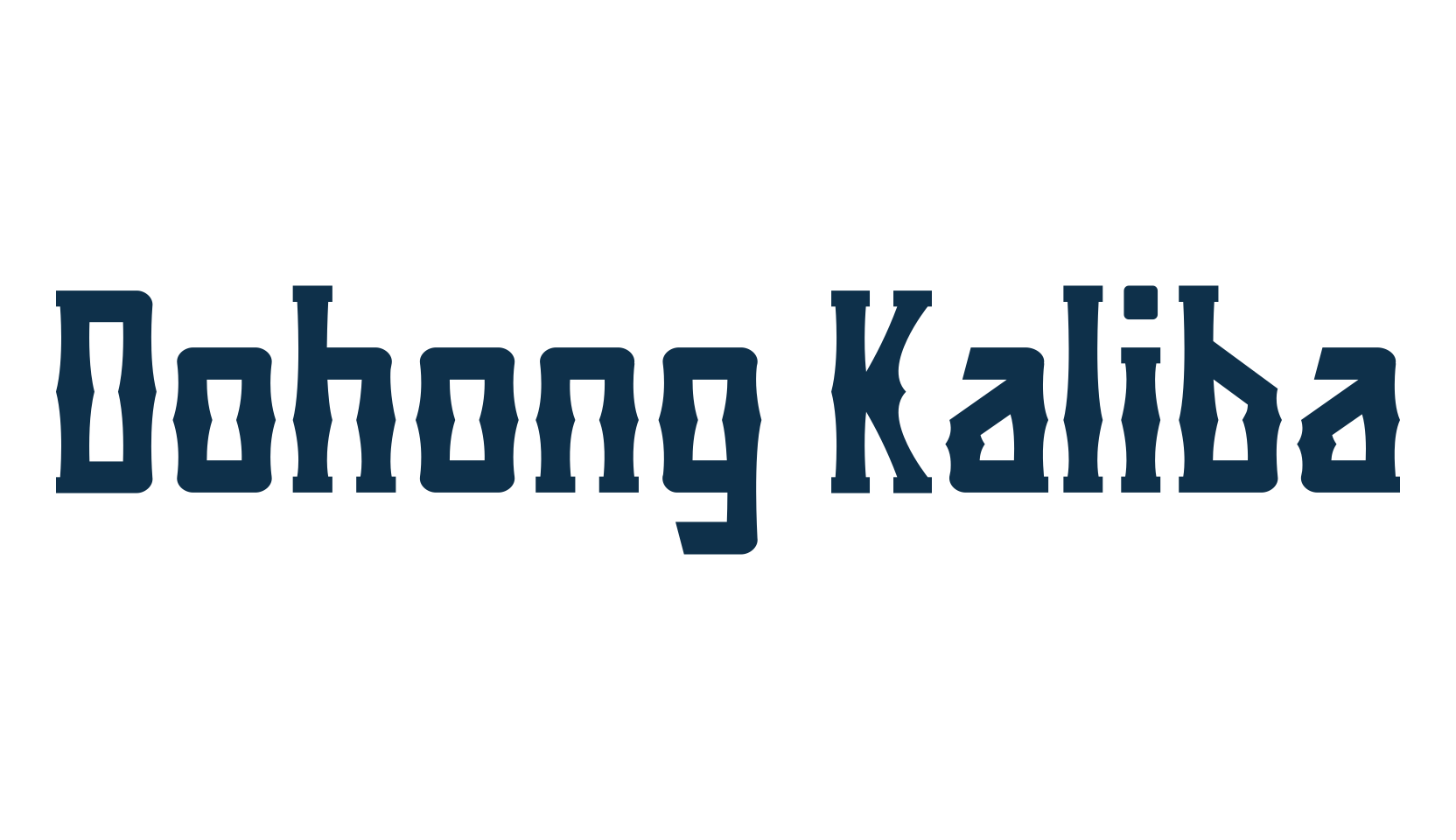 Dohong Kaliba, retro font preview