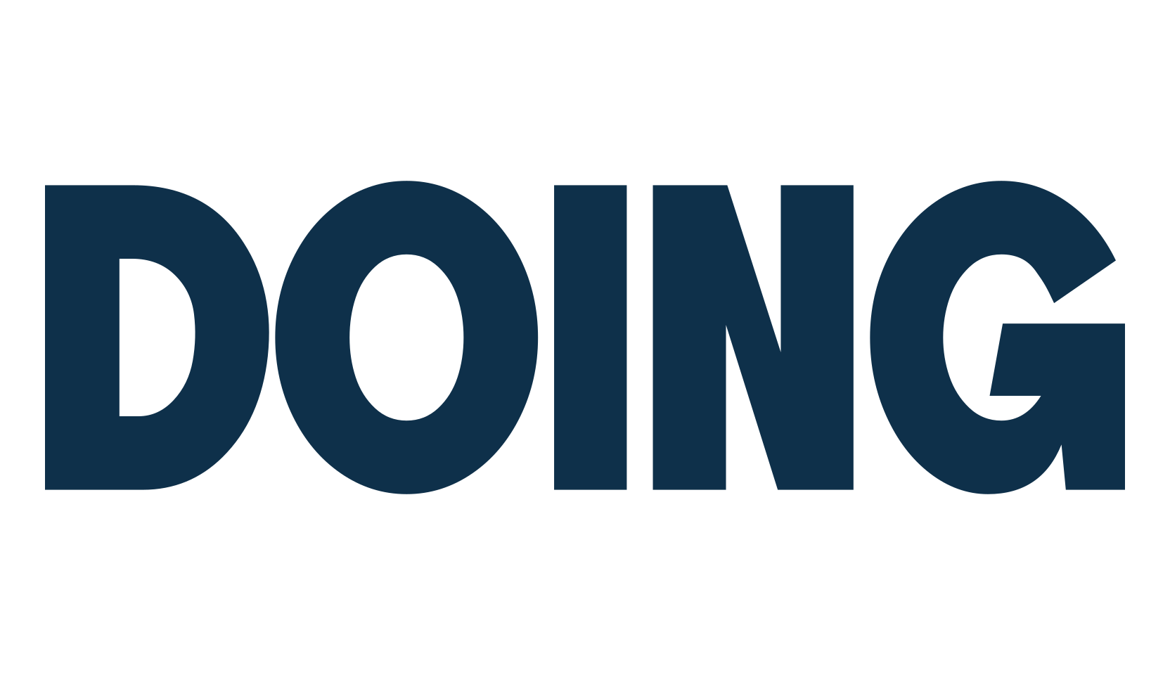 Doing, sans serif font preview