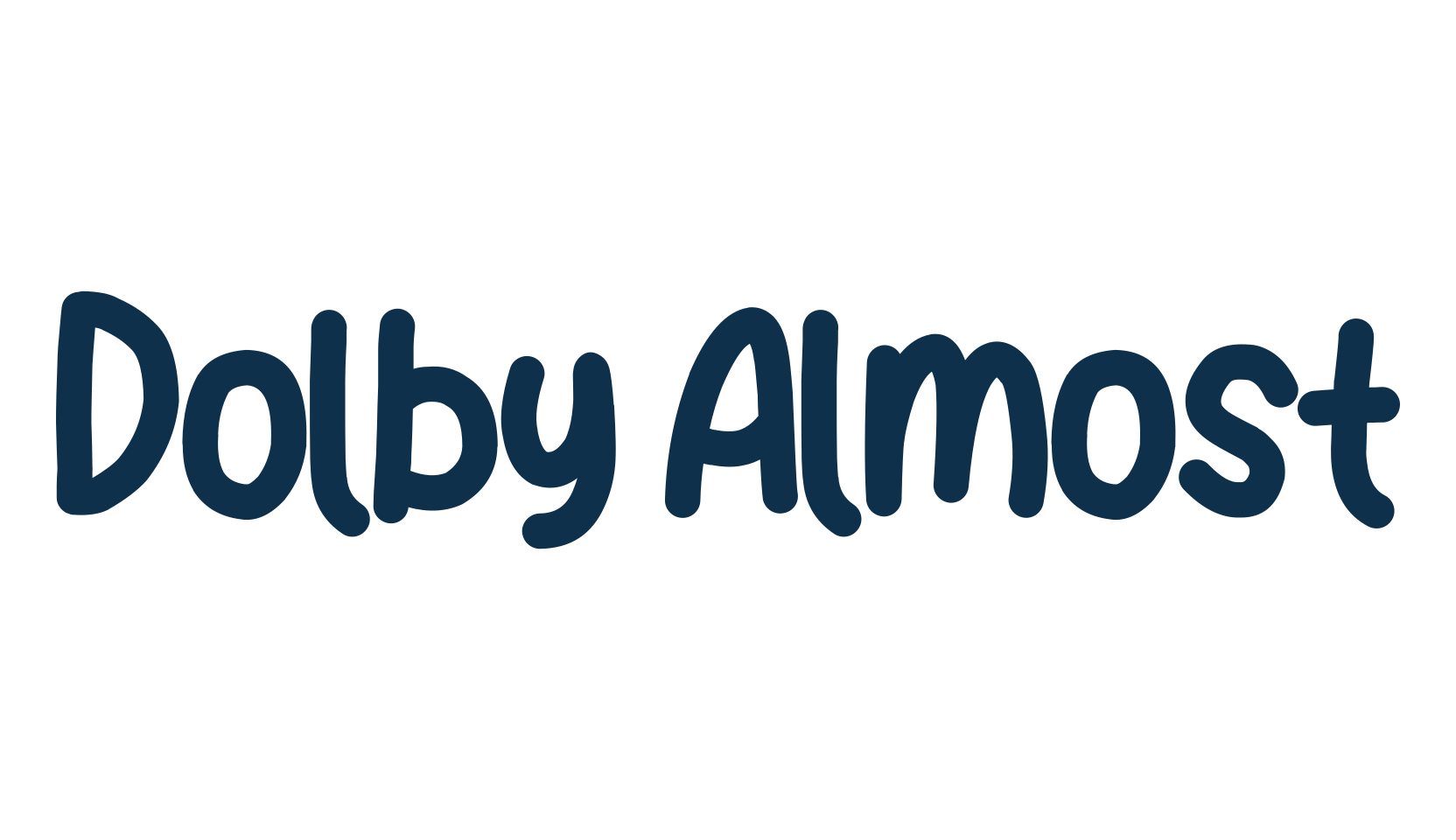Dolby Almost, handwriting font preview
