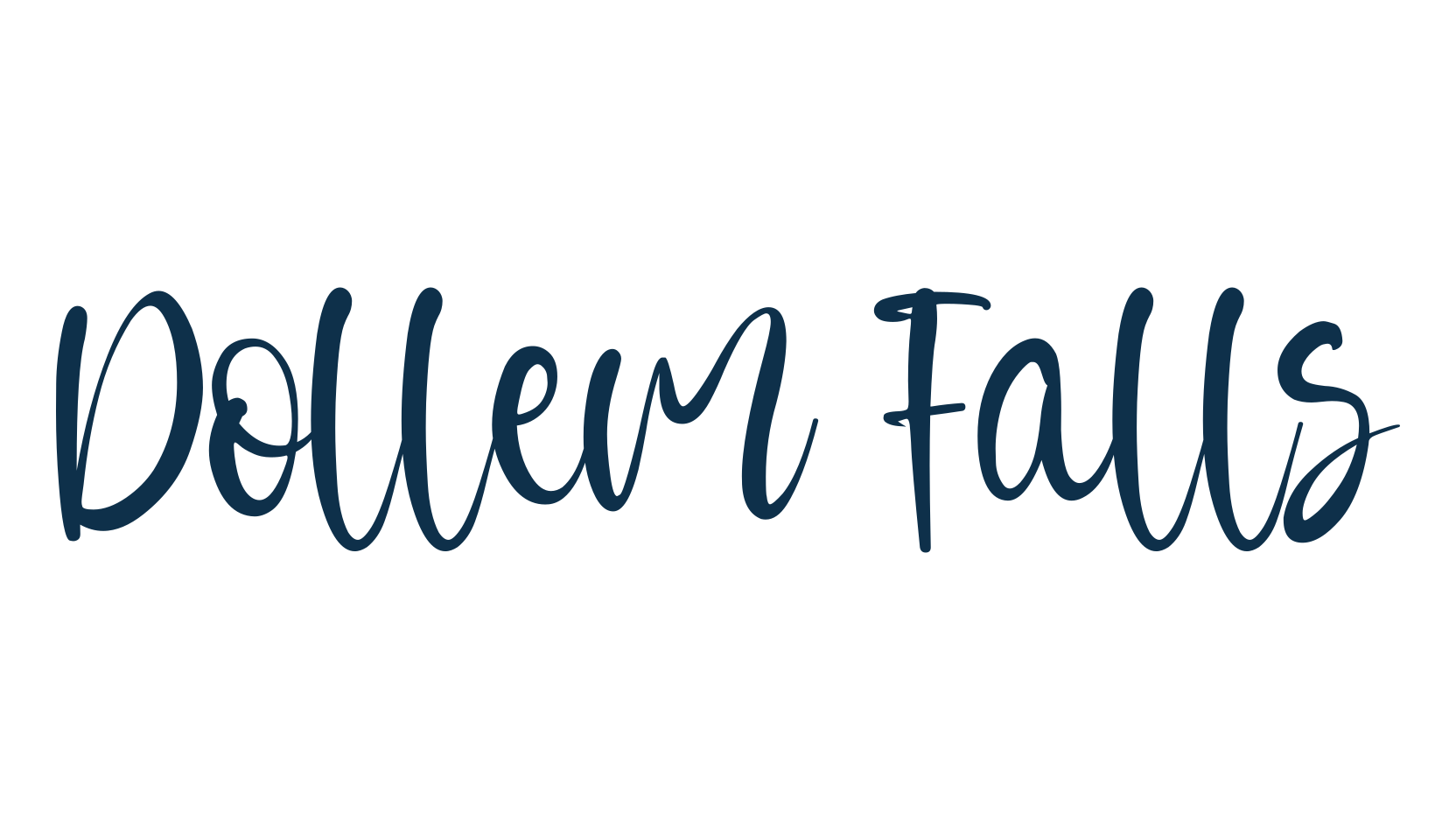 Dollem Falls, fancy decorative font preview