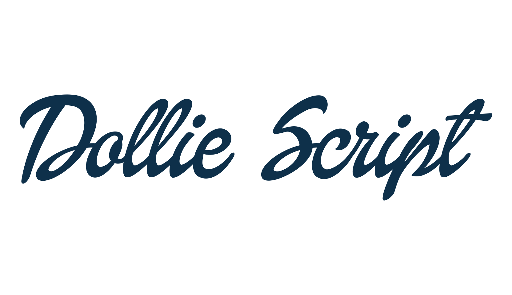 Dollie Script, brush font preview