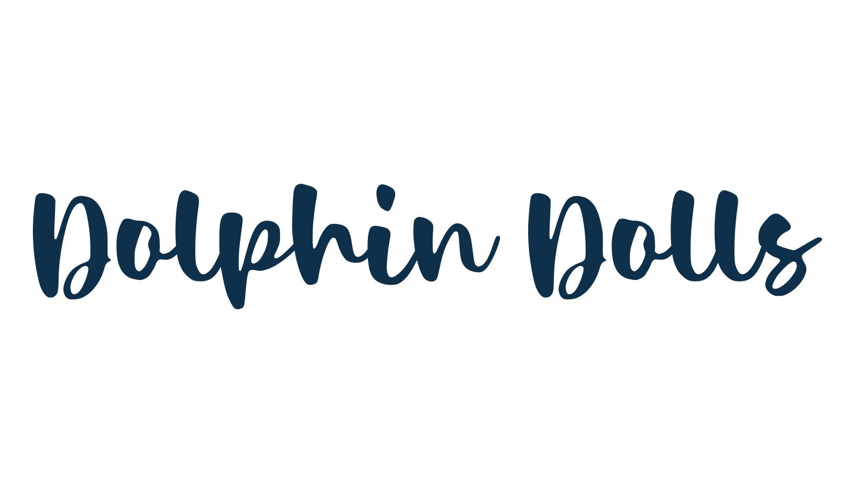 Dolphin Dolls, brush font preview