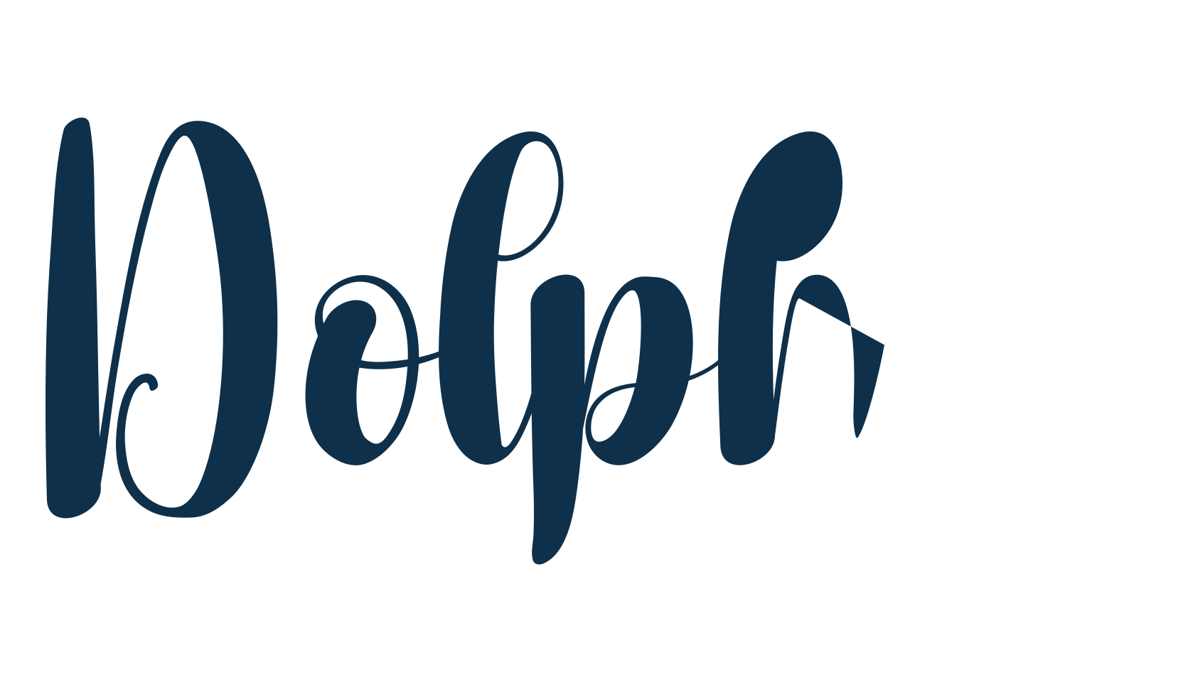 Dolphin, fancy various decorative script calligraphy font preview