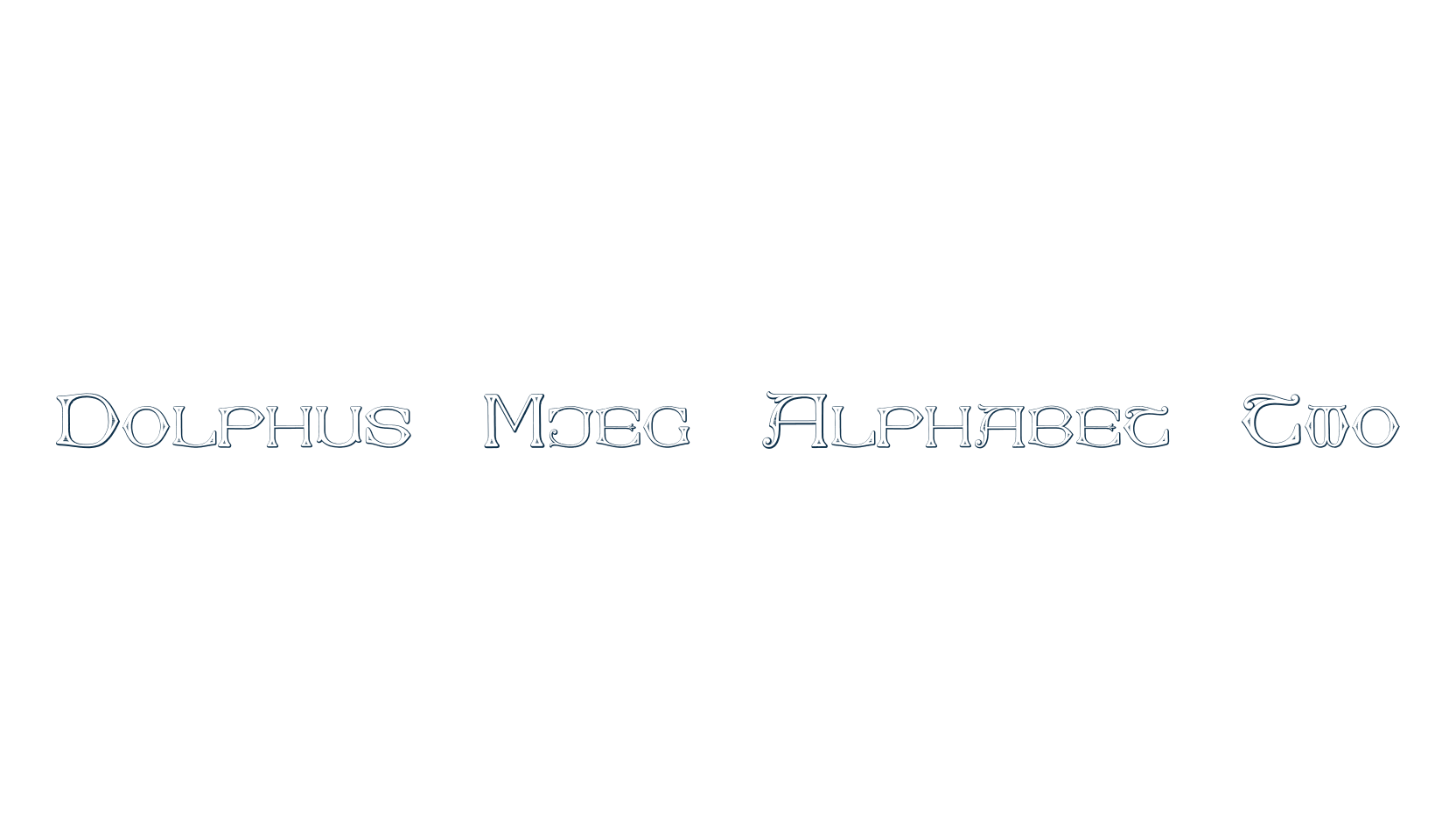 Dolphus-Mieg Alphabet Two, fancy retro decorative font preview