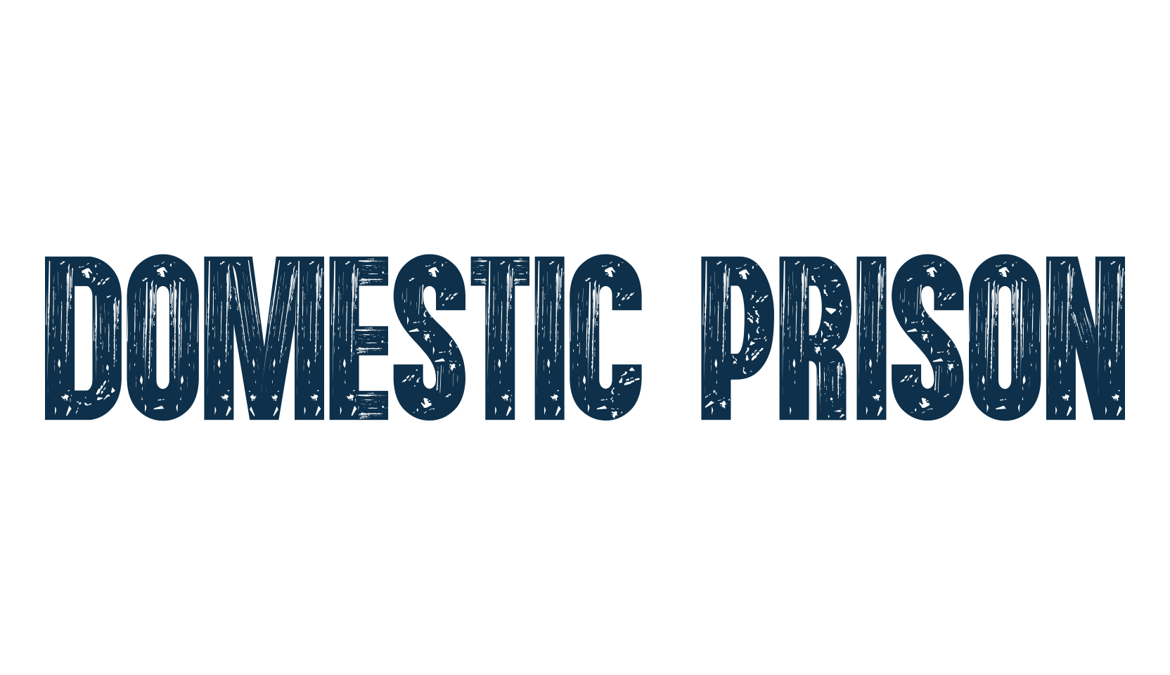 Domestic Prison, eroded font preview
