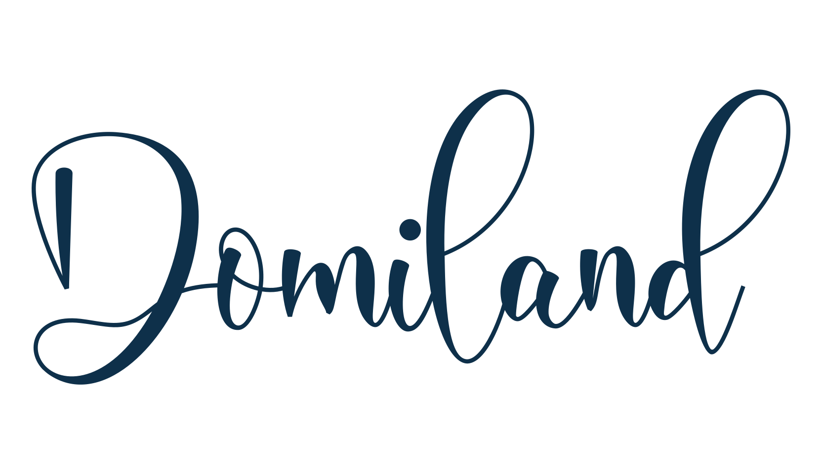 Domiland, script calligraphy fancy decorative font preview